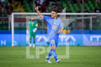 2022-06-07 - Happiness of Italy's Giacomo Raspadori - ITALY VS HUNGARY - UEFA NATIONS LEAGUE - SOCCER
