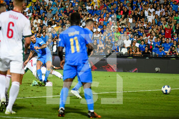 2022-06-07 - Italy's Lorenzo Pellegrini scores a goal 2-0 - ITALY VS HUNGARY - UEFA NATIONS LEAGUE - SOCCER
