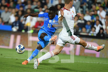 2022-06-07 - Italy's Wilfried Gnonto in action - ITALY VS HUNGARY - UEFA NATIONS LEAGUE - SOCCER
