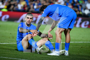 2022-06-07 - Disappointment of Italy's Gianluca Mancini after scoring an autogoal - ITALY VS HUNGARY - UEFA NATIONS LEAGUE - SOCCER