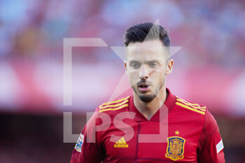2022-06-02 - Pablo Sarabia of Spain during the UEFA Nations League, League A - Group A2 football match between Spain and Portugal on June 2, 2022 at Benito Villamarin stadium in Sevilla, Spain - FOOTBALL - NATIONS LEAGUE - SPAIN V PORTUGAL - UEFA NATIONS LEAGUE - SOCCER