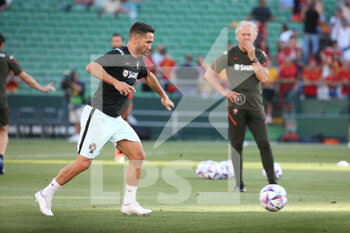 2022-06-02 - Joao Moutinho of Portugal warms up during the UEFA Nations League, League A - Group A2 football match between Spain and Portugal on June 2, 2022 at Benito Villamarin stadium in Sevilla, Spain - FOOTBALL - NATIONS LEAGUE - SPAIN V PORTUGAL - UEFA NATIONS LEAGUE - SOCCER
