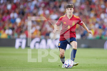 2022-06-02 - Pablo Martin Paez Gavira "Gavi" of Spain during the UEFA Nations League, League A - Group A2 football match between Spain and Portugal on June 2, 2022 at Benito Villamarin stadium in Sevilla, Spain - FOOTBALL - NATIONS LEAGUE - SPAIN V PORTUGAL - UEFA NATIONS LEAGUE - SOCCER