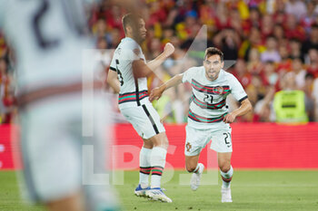 2022-06-02 - Ricardo Horta of Portugal celebrates a goal 1-1 during the UEFA Nations League, League A - Group A2 football match between Spain and Portugal on June 2, 2022 at Benito Villamarin stadium in Sevilla, Spain - FOOTBALL - NATIONS LEAGUE - SPAIN V PORTUGAL - UEFA NATIONS LEAGUE - SOCCER