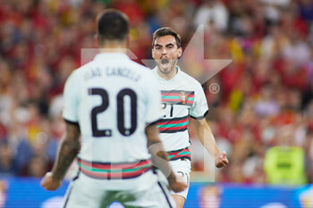 2022-06-02 - Ricardo Horta of Portugal celebrates a goal with teammates 1-1 during the UEFA Nations League, League A - Group A2 football match between Spain and Portugal on June 2, 2022 at Benito Villamarin stadium in Sevilla, Spain - FOOTBALL - NATIONS LEAGUE - SPAIN V PORTUGAL - UEFA NATIONS LEAGUE - SOCCER