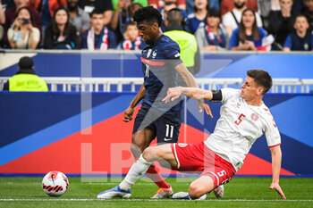2022-06-03 - Kingsley COMAN of France and Joakim MAEHLE of Denmark during the UEFA Nations League, League A - Group 1 football match between France and Denmark on June 3, 2022 at Stade de France in Saint-Denis near Paris, France - FOOTBALL - NATIONS LEAGUE - FRANCE V DENMARK - UEFA NATIONS LEAGUE - SOCCER