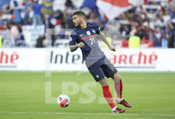 2022-06-03 - Lucas Hernandez of France during the UEFA Nations League League A - Group 1 football match between France and Denmark on June 3, 2022 at Stade de France in Saint-Denis near Paris, France - FOOTBALL - NATIONS LEAGUE - FRANCE V DENMARK - UEFA NATIONS LEAGUE - SOCCER