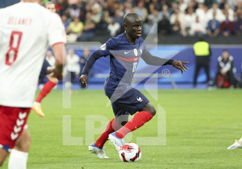 2022-06-03 - N'Golo Kante of France during the UEFA Nations League League A - Group 1 football match between France and Denmark on June 3, 2022 at Stade de France in Saint-Denis near Paris, France - FOOTBALL - NATIONS LEAGUE - FRANCE V DENMARK - UEFA NATIONS LEAGUE - SOCCER