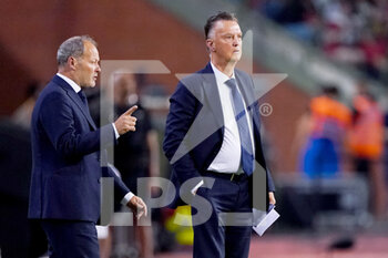 2022-06-03 - Assistant coach Danny Blind of the Netherlands and coach Louis van Gaal of the Netherlands during the UEFA Nations League 2022, League A Group 4 football match between Belgium and Netherlands on June 3, 2022 at the King Baudouin Stadium in Brussels, Belgium - FOOTBALL - NATIONS LEAGUE 2022 - BELGIUM V NETHERLANDS - UEFA NATIONS LEAGUE - SOCCER