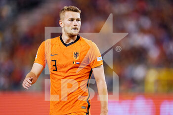 2022-06-03 - Matthijs de Ligt of the Netherlands during the UEFA Nations League 2022, League A Group 4 football match between Belgium and Netherlands on June 3, 2022 at the King Baudouin Stadium in Brussels, Belgium - FOOTBALL - NATIONS LEAGUE 2022 - BELGIUM V NETHERLANDS - UEFA NATIONS LEAGUE - SOCCER