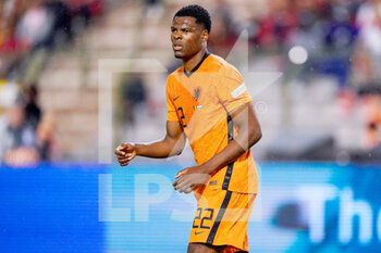 2022-06-03 - Denzel Dumfries of the Netherlands during the UEFA Nations League 2022, League A Group 4 football match between Belgium and Netherlands on June 3, 2022 at the King Baudouin Stadium in Brussels, Belgium - FOOTBALL - NATIONS LEAGUE 2022 - BELGIUM V NETHERLANDS - UEFA NATIONS LEAGUE - SOCCER