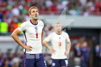 2022-06-04 - Harry Kane (9) of England during the UEFA Nations League, League A - Group 3 football match between Hungary and England on June 4, 2022 at Puskas Arena Park in Budapest, Hungary - FOOTBALL - NATIONS LEAGUE 2022 - HUNGARY V ENGLAND - UEFA NATIONS LEAGUE - SOCCER