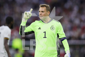 2022-06-07 - Manuel Neuer of Germany during the UEFA Nations League 2022, League A - Group 3 football match between Germany and England on June 7, 2022 at Allianz Arena in Munich, Germany - FOOTBALL - NATIONS LEAGUE 2022 - GERMANY V ENGLAND - UEFA NATIONS LEAGUE - SOCCER