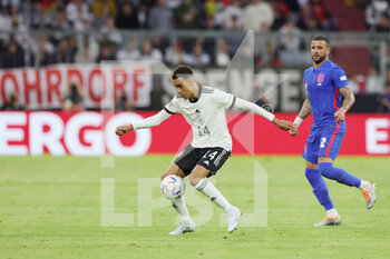 2022-06-07 - Jamal Musiala of Germany during the UEFA Nations League 2022, League A - Group 3 football match between Germany and England on June 7, 2022 at Allianz Arena in Munich, Germany - FOOTBALL - NATIONS LEAGUE 2022 - GERMANY V ENGLAND - UEFA NATIONS LEAGUE - SOCCER