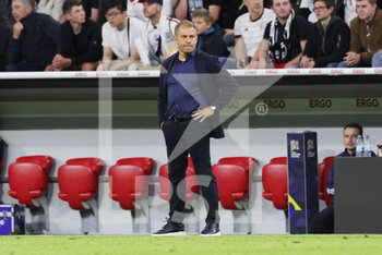 2022-06-07 - Head coach Hansi Flick of Germany during the UEFA Nations League 2022, League A - Group 3 football match between Germany and England on June 7, 2022 at Allianz Arena in Munich, Germany - FOOTBALL - NATIONS LEAGUE 2022 - GERMANY V ENGLAND - UEFA NATIONS LEAGUE - SOCCER