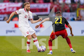 2022-06-08 - Tymoteusz Puchacz of Poland during the UEFA Nations League 2022, League A - Group 4 football match between Belgium and Poland on June 8, 2022 at King Baudouin Stadium in Brussels, Belgium - FOOTBALL - NATIONS LEAGUE 2022 - BELGIUM V POLAND - UEFA NATIONS LEAGUE - SOCCER