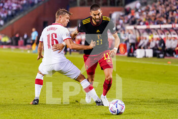 2022-06-08 - Robert Gumnny of Poland, Yannick Carrasco of Belgium during the UEFA Nations League 2022, League A - Group 4 football match between Belgium and Poland on June 8, 2022 at King Baudouin Stadium in Brussels, Belgium - FOOTBALL - NATIONS LEAGUE 2022 - BELGIUM V POLAND - UEFA NATIONS LEAGUE - SOCCER