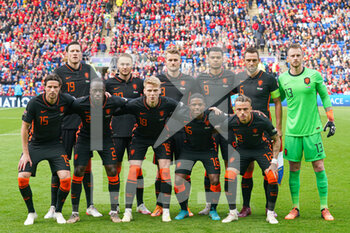 2022-06-08 - Team of The Netherlands during the UEFA Nations League 2022, League A - Group 4 football match between Wales and The Netherlands on June 8, 2022 at Cardiff City Stadium in Cardiff, Wales - FOOTBALL - NATIONS LEAGUE 2022 - WALES V NETHERLANDS - UEFA NATIONS LEAGUE - SOCCER