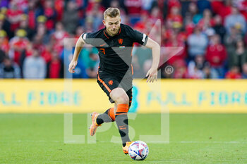 2022-06-08 - Matthijs de Ligt of The Netherlands during the UEFA Nations League 2022, League A - Group 4 football match between Wales and The Netherlands on June 8, 2022 at Cardiff City Stadium in Cardiff, Wales - FOOTBALL - NATIONS LEAGUE 2022 - WALES V NETHERLANDS - UEFA NATIONS LEAGUE - SOCCER