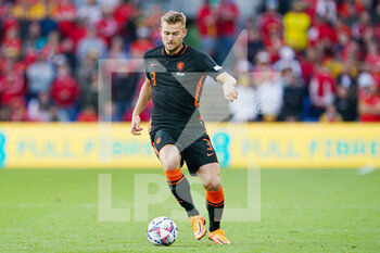 2022-06-08 - Matthijs de Ligt of The Netherlands during the UEFA Nations League 2022, League A - Group 4 football match between Wales and The Netherlands on June 8, 2022 at Cardiff City Stadium in Cardiff, Wales - FOOTBALL - NATIONS LEAGUE 2022 - WALES V NETHERLANDS - UEFA NATIONS LEAGUE - SOCCER