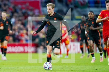 2022-06-08 - Frenkie de Jong of The Netherlands during the UEFA Nations League 2022, League A - Group 4 football match between Wales and The Netherlands on June 8, 2022 at Cardiff City Stadium in Cardiff, Wales - FOOTBALL - NATIONS LEAGUE 2022 - WALES V NETHERLANDS - UEFA NATIONS LEAGUE - SOCCER