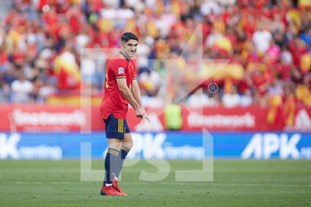 12/06/2022 - Carlos Soler of Spain celebrates a goal during the UEFA Nations League 2022, League A - Group 2 football match between Spain and Czech Republic on June 12, 2022 at the La Rosaleda Stadium in Malaga, Spain - FOOTBALL - NATIONS LEAGUE 2022 - SPAIN V CZECH REPUBLIC - UEFA NATIONS LEAGUE - CALCIO