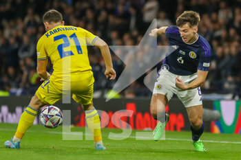 21/09/2022 - Kieran Tierney of Scotland during the UEFA Nations League match between Scotland and Ukraine at Hampden Park, Glasgow, United Kingdom on 21 September 2022. Photo Colin Poultney / ProSportsImages / DPPI - FOOTBALL - UEFA NATIONS LEAGUE - SCOTLAND V UKRAINE - UEFA NATIONS LEAGUE - CALCIO