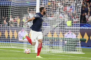 2022-09-22 - Olivier Giroud of France celebrates his goal during the UEFA Nations League, League A - Group 1 football match between France and Austria on September 22, 2022 at Stade de France in Saint-Denis near Paris, France - FOOTBALL - NATIONS LEAGUE - FRANCE V AUSTRIA - UEFA NATIONS LEAGUE - SOCCER