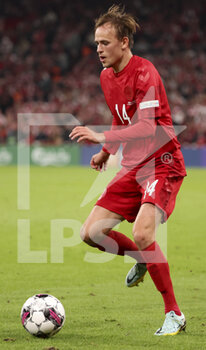 2022-09-25 - Mikkel Damsgaard of Denmark during the UEFA Nations League, League A - Group 1 football match between Denmark and France on September 25, 2022 at Parken Stadium in Copenhagen, Denmark - FOOTBALL - NATIONS LEAGUE - DENMARK V FRANCE - UEFA NATIONS LEAGUE - SOCCER