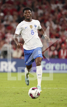 2022-09-25 - Aurelien Tchouameni of France during the UEFA Nations League, League A - Group 1 football match between Denmark and France on September 25, 2022 at Parken Stadium in Copenhagen, Denmark - FOOTBALL - NATIONS LEAGUE - DENMARK V FRANCE - UEFA NATIONS LEAGUE - SOCCER