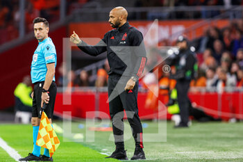 2022-09-25 - Coach Thierry Henry of Belgium during the UEFA Nations League, League A Group 4, football match between Netherlands and Belgium on September 25, 2022 at Johan Cruijff ArenA in Amsterdam, Netherlands - FOOTBALL - NATIONS LEAGUE - NETHERLANDS V BELGIUM - UEFA NATIONS LEAGUE - SOCCER
