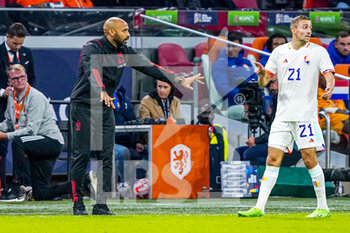 2022-09-25 - Head Coach Thierry Henry of Belgium during the UEFA Nations League, League A Group 4, football match between Netherlands and Belgium on September 25, 2022 at Johan Cruijff ArenA in Amsterdam, Netherlands - FOOTBALL - NATIONS LEAGUE - NETHERLANDS V BELGIUM - UEFA NATIONS LEAGUE - SOCCER