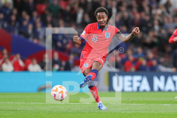 2022-09-27 - Raheem Sterling of England during the UEFA Nations League, League A - Group 3 football match between England and Germany on 26 September 2022 at Wembley Stadium in London, England - FOOTBALL - NATIONS LEAGUE - ENGLAND V GERMANY - UEFA NATIONS LEAGUE - SOCCER