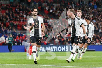 2022-09-27 - IIkay Gundogan of Germany celebrates his goal 0-1 during the UEFA Nations League, League A - Group 3 football match between England and Germany on 26 September 2022 at Wembley Stadium in London, England - FOOTBALL - NATIONS LEAGUE - ENGLAND V GERMANY - UEFA NATIONS LEAGUE - SOCCER