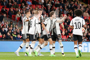2022-09-27 - Kai Havertz of Germany celebrates his goal 3-3 with teammates during the UEFA Nations League, League A - Group 3 football match between England and Germany on 26 September 2022 at Wembley Stadium in London, England - FOOTBALL - NATIONS LEAGUE - ENGLAND V GERMANY - UEFA NATIONS LEAGUE - SOCCER