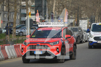 19/03/2022 - Car start cycling race Milano Sanremo - DEPARTURE OF MILAN-SANREMO - STRADA - CICLISMO