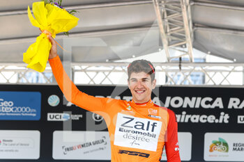 04/06/2022 - Matteo Zurlo ZALF EUROMOBIL FIOR with the orange jersey - ADRIATICA IONICA RACE -TAPPA 1 TARVISIO/MONFALCONE - STRADA - CICLISMO