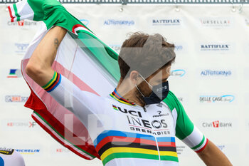 2022-06-22 - Filippo GANNA TEAM INEOS GRENADIERS wearing the Italian champion shirt - ITALIAN TIME TRIAL CHAMPIONSHIP (MEN-WOMEN-U23) - STREET - CYCLING