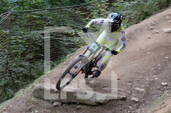 03/09/2022 - Sebastian Holguin Villa (COL) during UCI Mountain Bike World Cup in Val di Sole 2022 - Junior Men Downhill race category - September 3, 2022. Italy - UCI MOUNTAIN BIKE WORLD - VAL DI SOLE 2022 - JUNIOR MEN AND WOMAN RACE - MTB - MOUNTAIN BIKE - CICLISMO