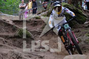 03/09/2022 - Henri Kiefer (GER) during UCI Mountain Bike World Cup in Val di Sole 2022 - Junior Men Downhill race category - September 3, 2022. Italy - UCI MOUNTAIN BIKE WORLD - VAL DI SOLE 2022 - JUNIOR MEN AND WOMAN RACE - MTB - MOUNTAIN BIKE - CICLISMO