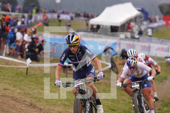 26/08/2022 - 14 FERRAND PREVOT Pauline during UCI Mountain Bike World Championships in Les Gets 2022 Cross-Country Short Track women Edite August 26, 2022, France - 2022 UCI MOUNTAIN BIKE WORLD CHAMPIONSHIPS - MTB - MOUNTAIN BIKE - CICLISMO