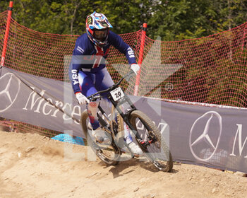 27/08/2022 - 20 SHAW Luca  during UCI Mountain Bike World Championships in Les Gets 2022 Man Elite Downhill - Final August 27, 2022, France - 2022 UCI MOUNTAIN BIKE WORLD CHAMPIONSHIPS - MTB - MOUNTAIN BIKE - CICLISMO