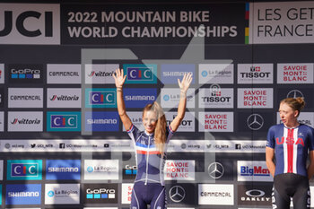 28/08/2022 - FERRAND PREVOT Pauline  during Podium UCI Mountain Bike World Championships in Les Gets 2022 Women Elite Cross-country Olympic - Final August 28, 2022, France - 2022 UCI MOUNTAIN BIKE WORLD CHAMPIONSHIPS - MTB - MOUNTAIN BIKE - CICLISMO