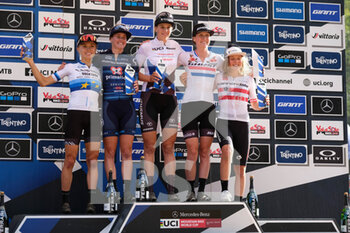 04/09/2022 - Absolute standings on UCI Mountain Bike World Cup 2022 - Elite Woman olympic cross-coutry: first place for (3) Alessandra Keller (SUI), 2nd place (2) Rebecca Mcconnell (AUS), 3nd place for (1) Anne Terpstra (NED) - UCI MOUNTAIN BIKE WORLD CUP - ELITE WOMEN - CROSS COUNTRY OLYMPIC RACE - MTB - MOUNTAIN BIKE - CICLISMO