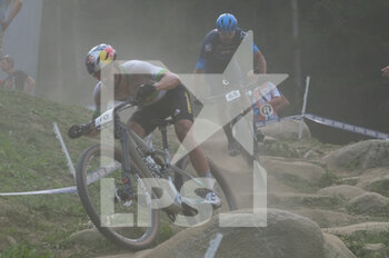 04/09/2022 - (16) Henrique Avancini (BRA) and (65) Jofre Cullell Estape (ESP) - UCI MOUNTAIN BIKE WORLD CUP - MEN - CROSS COUNTRY OLYMPIC RACE - MTB - MOUNTAIN BIKE - CICLISMO