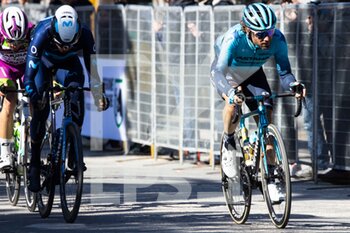 2022-03-13 - (L-R) Alessandro Tonelli of Italy and Team Bardiani CSF Faizane', Jorge Arcas Peña of Spain and Movistar Team and Manuele Boaro of Italy and Team Astana – Qazaqstan compete it during the 57th Tirreno-Adriatico 2022 - Stage 7 a 159km stage from San Benedetto del Tronto to San Benedetto del Tronto / #TirrenoAdriatico / #WorldTour / on March 13, 2022 in San Benedetto del Tronto, Italy. ©Photo: Cinzia Camela. - 7^ TAPPA SAN BENEDETTO DEL TRONTO - TIRRENO - ADRIATICO - CYCLING