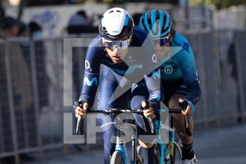 2022-03-13 - Jorge Arcas Peña of Spain and Movistar Team and Manuele Boaro of Italy and Team Astana – Qazaqstan compete it during the 57th Tirreno-Adriatico 2022 - Stage 7 a 159km stage from San Benedetto del Tronto to San Benedetto del Tronto / #TirrenoAdriatico / #WorldTour / on March 13, 2022 in San Benedetto del Tronto, Italy. ©Photo: Cinzia Camela. - 7^ TAPPA SAN BENEDETTO DEL TRONTO - TIRRENO - ADRIATICO - CYCLING