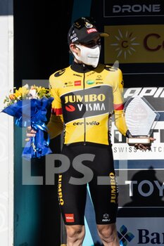 2022-03-13 - Jonas Vingegaard Rasmussen of Denmark and Team Jumbo - Visma on second place poses on the podium ceremony after the 57th Tirreno-Adriatico 2022 - Stage 7 a 159km stage from San Benedetto del Tronto to San Benedetto del Tronto / #TirrenoAdriatico / #WorldTour / on March 13, 2022 in San Benedetto del Tronto, Italy. - 7^ TAPPA SAN BENEDETTO DEL TRONTO - TIRRENO - ADRIATICO - CYCLING