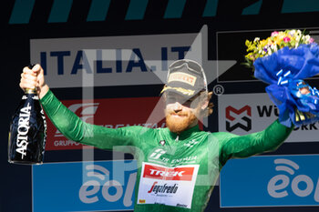 2022-03-13 - Quinn Simmons of United States and Team Trek - Segafredo Green Mountain Jersey celebrates at podium during the 57th Tirreno-Adriatico 2022 - Stage 7 a 159km stage from San Benedetto del Tronto to San Benedetto del Tronto / #TirrenoAdriatico / #WorldTour / on March 13, 2022 in San Benedetto del Tronto, Italy. ©Photo: Cinzia Camela. - 7^ TAPPA SAN BENEDETTO DEL TRONTO - TIRRENO - ADRIATICO - CYCLING