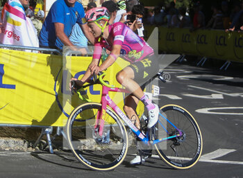 2022-07-14 - Neilson Powless of EF Education-EasyPost during the Tour de France 2022, cycling race stage 12, Briançon - Alpe d'Huez (165,5 Km) on July 14, 2022 in Huez, France - CYCLING - TOUR DE FRANCE 2022 - STAGE 12 - TOUR DE FRANCE - CYCLING